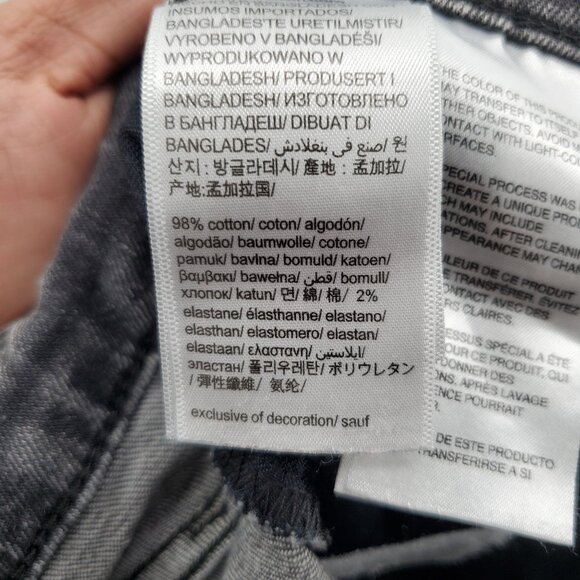 Calvin Klein Slim Denim Pants Jeans Men Size 34 X 32 Gray Acid Wash Cotton - Picture 8 of 14